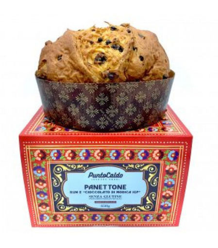 Picture of GLUTEN-FREE PANETTONE WITH RUM AND CHOCOLATE. IGP OF MODICA GR. 450