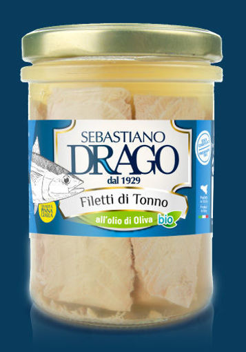 Immagine di TONNO FILETTI IN OLIO D'OLIVA GR.300 DRAGO